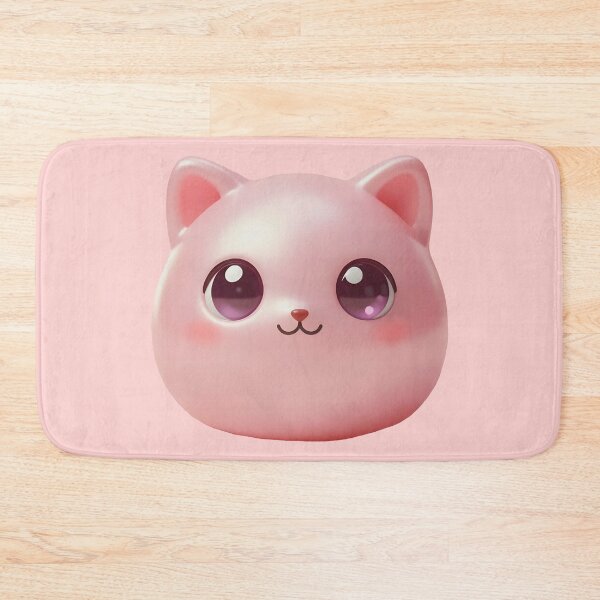 Item preview, Cute Pink Cat Squishy Head – Photorealistic Kawaii Stress Toy Cutout designed and sold by EmeraldeaArt.
