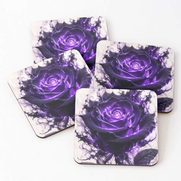 Aperçu de l'œuvre Rose du Vide Brûlant de Flammes Noires créée et vendue par hyperbeast store.