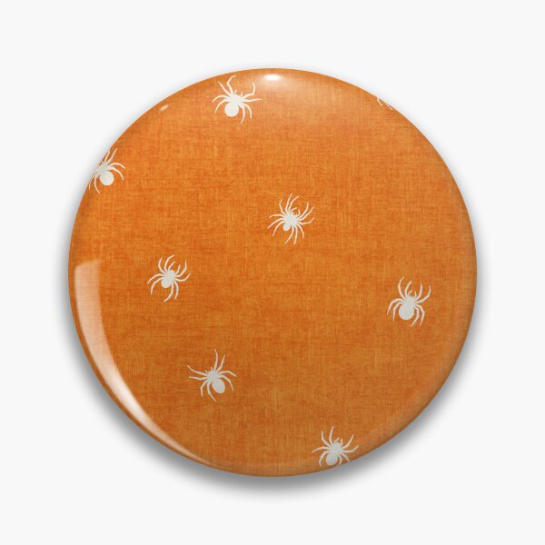 Item preview, Retro White Spider Halloween Bright Orange designed and sold by RenattaZare.
