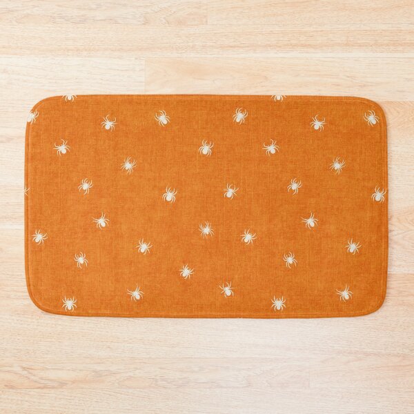 Item preview, Retro White Spider Halloween Bright Orange designed and sold by RenattaZare.