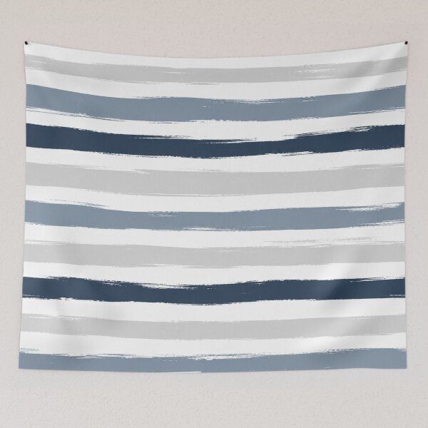 Item preview, Navy and Gray Horizontal Brush Strokes designed and sold by Owcomm.