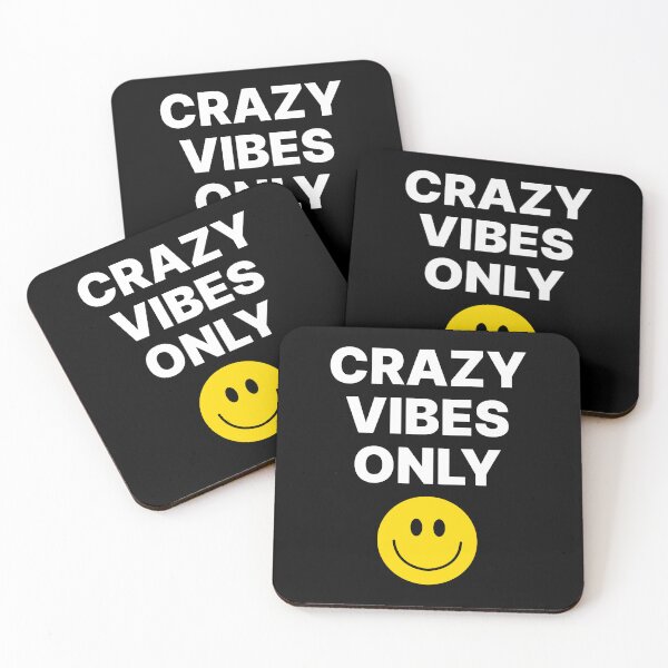 Item preview, Crazy vibes only smiley face designed and sold by MASMHdesigns.