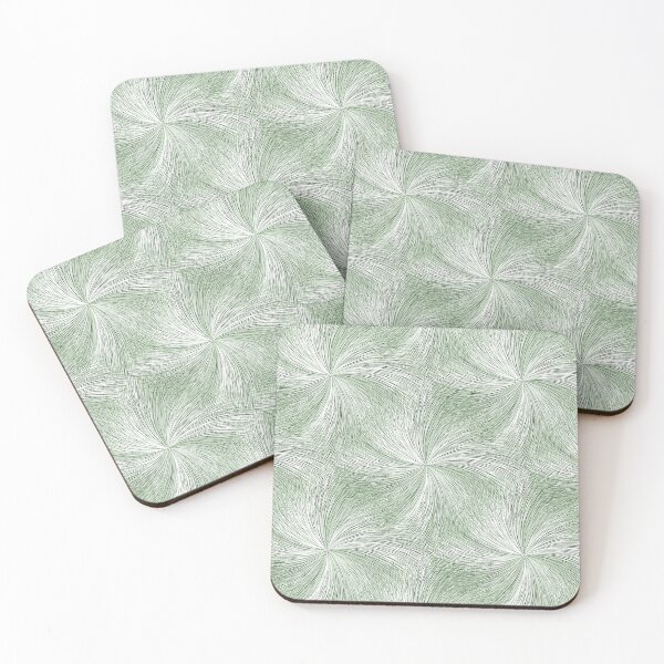 Item preview, Diamond Pinch Swirl Pattern in Green and White designed and sold by Artistestella.