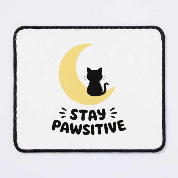 Item preview, STAY PAWSITIVE Cute Cat Moon | Minimalist Pet Lover Design designed and sold by Ahmed Nedji.