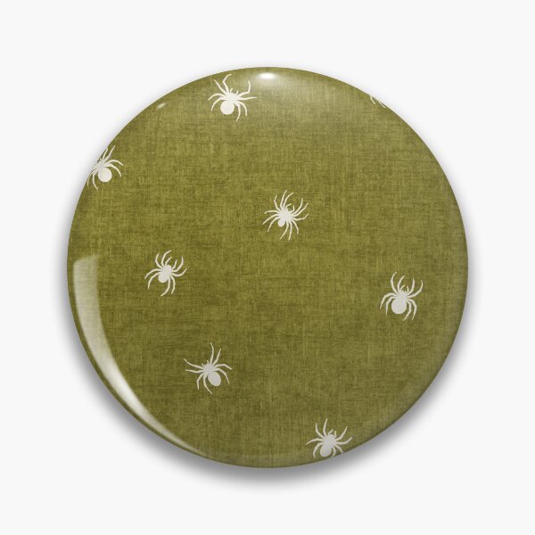 Item preview, Retro White Spider Halloween Olive Green designed and sold by RenattaZare.
