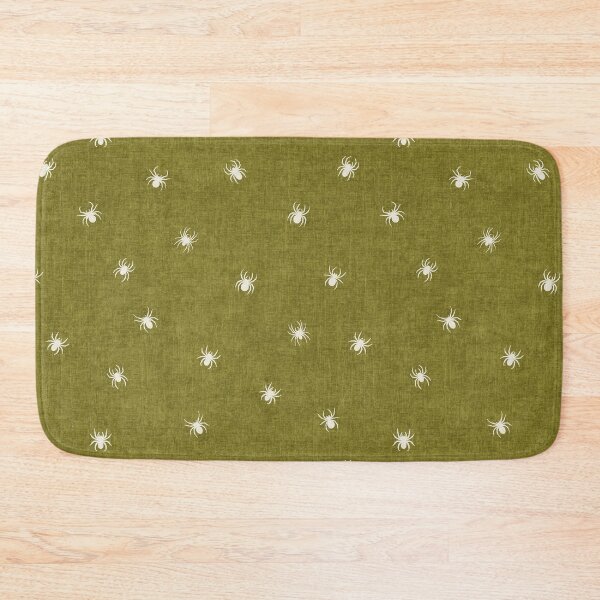Item preview, Retro White Spider Halloween Olive Green designed and sold by RenattaZare.