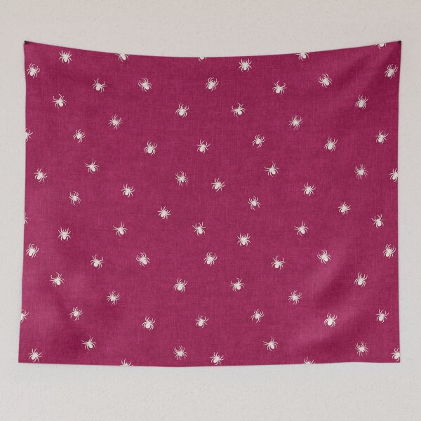 Item preview, Retro White Spider Halloween Berry Pink designed and sold by RenattaZare.