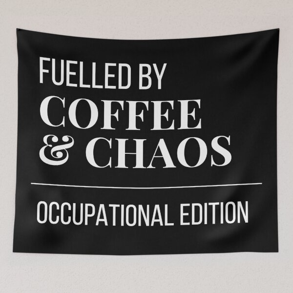 Item preview, Fuelled by Coffee and Chaos Occupational Therapist - Funny OT Gift Sticker designed and sold by leoshe.