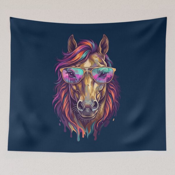 Item preview, Cool Horse Wearing Retro Sunglasses Pop Art Portrait designed and sold by artscripts.