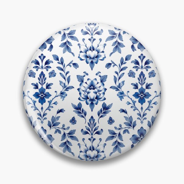 Item preview, Classic Blue Floral Damask Pattern designed and sold by Owcomm.