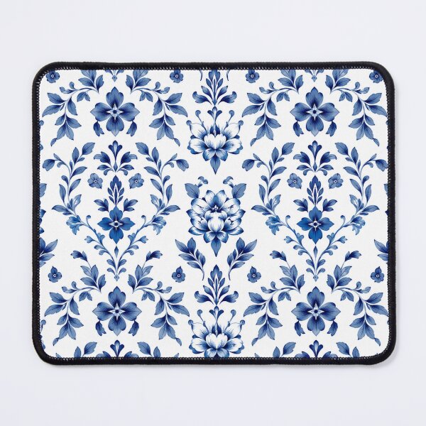 Item preview, Classic Blue Floral Damask Pattern designed and sold by Owcomm.