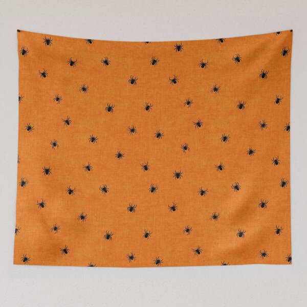 Item preview, Retro Black Spider Halloween Bright Orange designed and sold by RenattaZare.