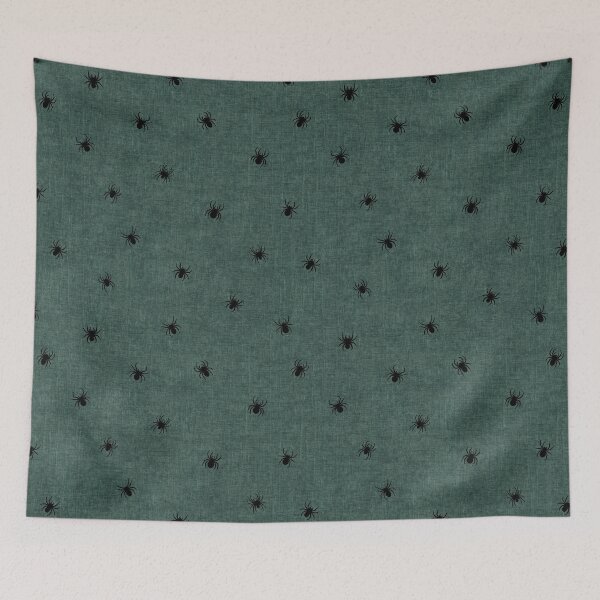 Item preview, Retro Black Spider Halloween Dark Teal designed and sold by RenattaZare.