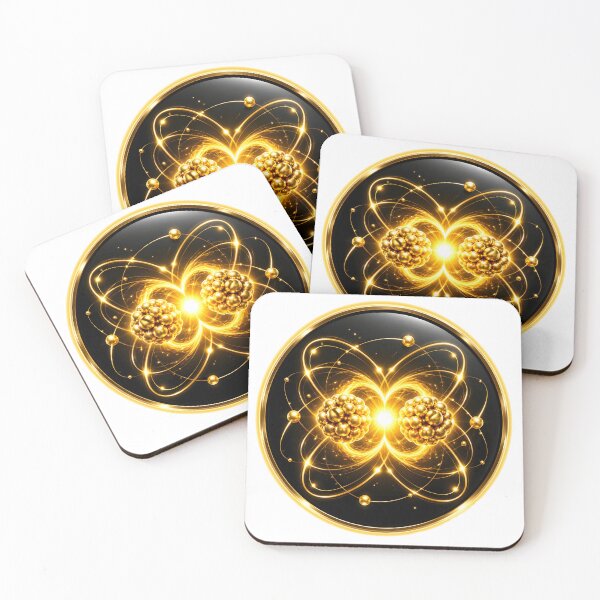 Item preview, Golden Nuclear Fusion  Luxury Science Symbol designed and sold by simaso.