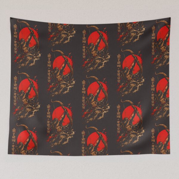 Item preview, Divine Archer Shriram Red Sun Art designed and sold by RoyalEarthstore.