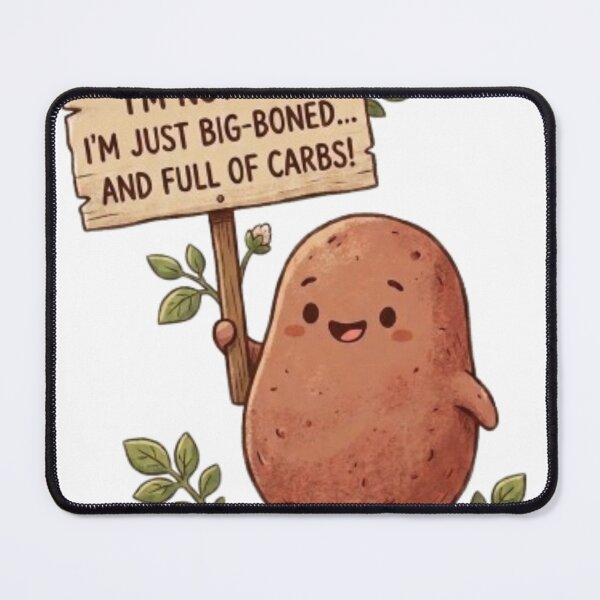 Item preview, I'm Not Fat I'm Just Big Boned Potato designed and sold by senya3001.