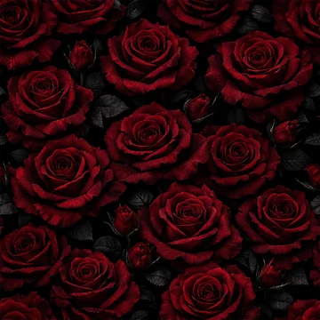 Artwork thumbnail, Deep Red Roses Pattern by Owcomm