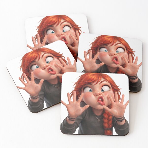 Item preview, Funny Girl Making Silly Face Grimace Expression designed and sold by  abdo art shop.