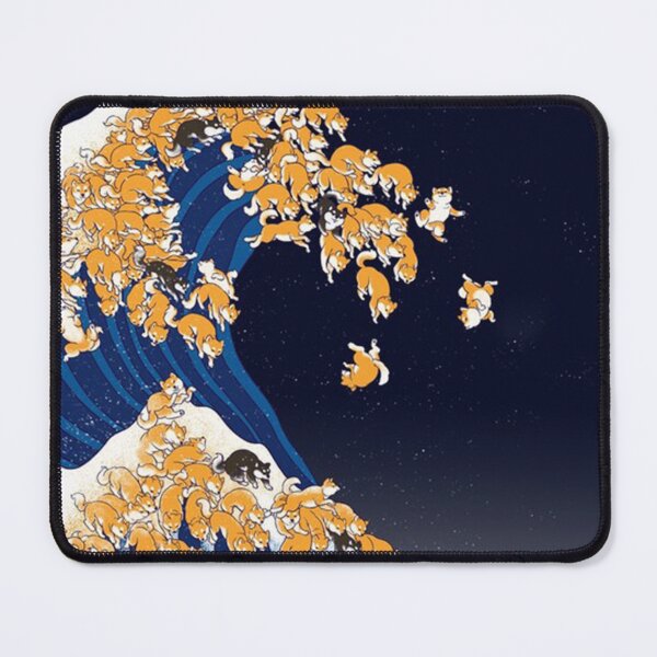 Item preview, Poster Shiba Inu The Great Wave in Night designed and sold by CindyHiks.