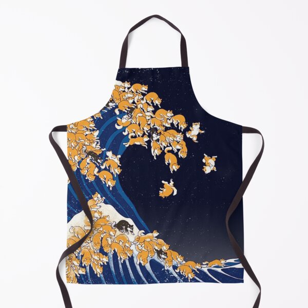 Item preview, Poster Shiba Inu The Great Wave in Night designed and sold by CindyHiks.