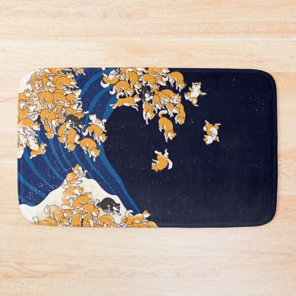 Item preview, Poster Shiba Inu The Great Wave in Night designed and sold by CindyHiks.