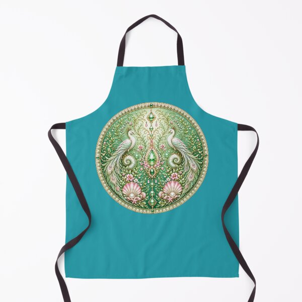 Item preview, Emerald Celestial Twin Birds Medallion | Ocean Jewel Fantasy Art designed and sold by sunbowjp stadio.