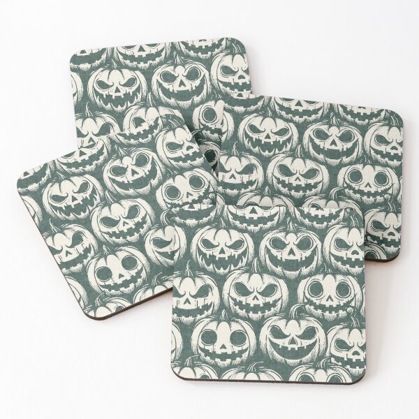 Item preview, Retro Pumpkin Halloween Deep Teal designed and sold by RenattaZare.