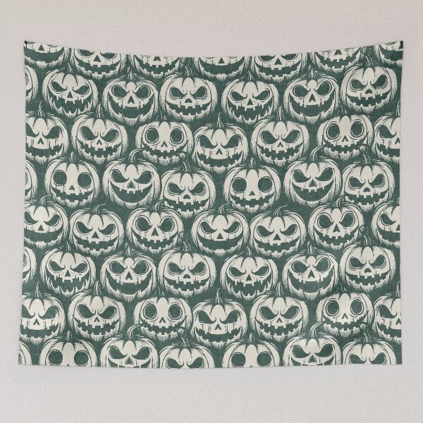 Item preview, Retro Pumpkin Halloween Deep Teal designed and sold by RenattaZare.