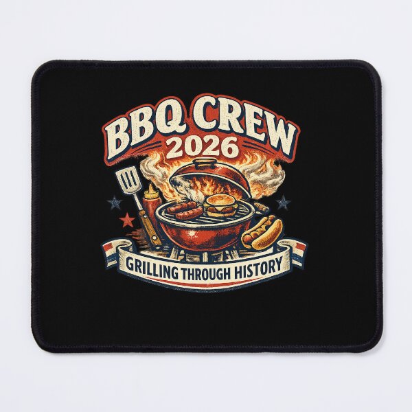 Item preview, BBQ Crew 2026 Grilling Through History Vintage BBQ Shirt designed and sold by Concrete Coffee Studio.
