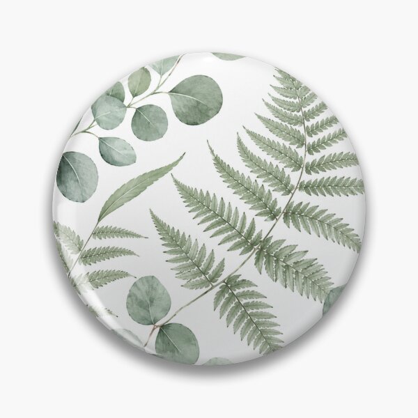 Item preview, Watercolor Botanical Fern and Eucalyptus Leaves Pattern designed and sold by Owcomm.