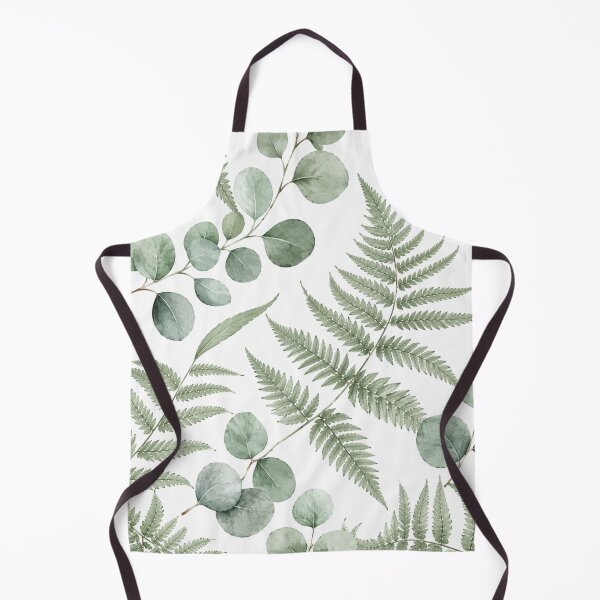 Item preview, Watercolor Botanical Fern and Eucalyptus Leaves Pattern designed and sold by Owcomm.