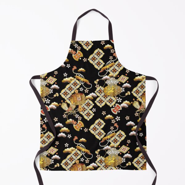 Item preview, Japanese Takarazushi Lucky Treasures Pattern - Luxury Gold and Black Wagara designed and sold by vekotpu.