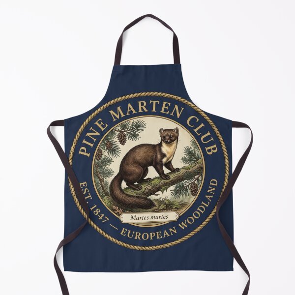 Item preview, Pine Marten Club Vintage Badge European Woodland Art designed and sold by CalmCapy Co.