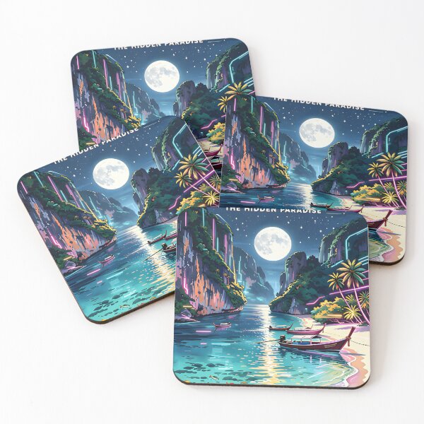 Item preview, Maya Bay Thailand Vintage Travel Poster Tropical Beach Wall Art designed and sold by Spirit of Siam.