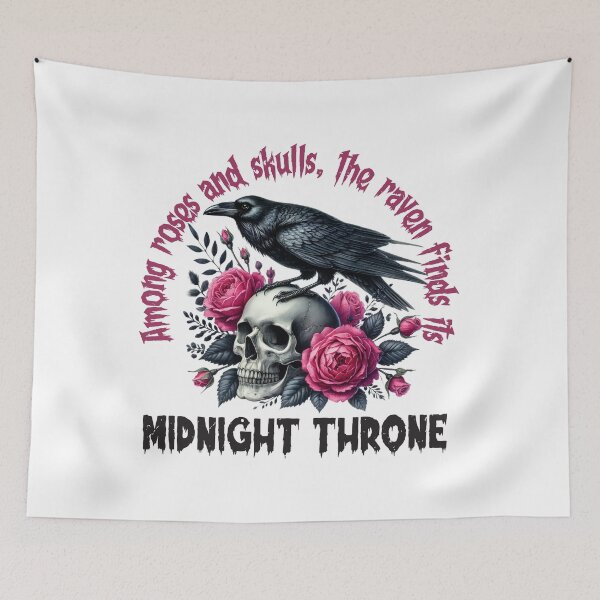 Item preview, Midnight Throne Gothic Raven Skull Design designed and sold by NightSpell.