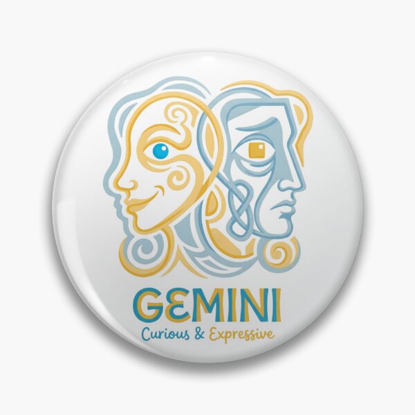 Item preview, Gemini Zodiac Sign Sticker | Curious & Expressive Twins Astrology Art | Gemini Daily Horoscope Gift for Astrology Lovers designed and sold by Bhaskar Digital Art.