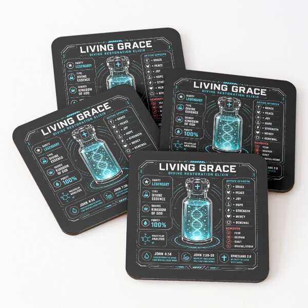 Item preview, Living Grace Divine Restoration Elixir - RPG Sci-Fi Christian designed and sold by Faith Level Up.