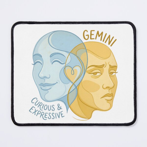 Item preview, Gemini Zodiac Twins | Curious & Expressive Daily Horoscope Design | Astrology Lover Gift for Gemini designed and sold by Bhaskar Digital Art.