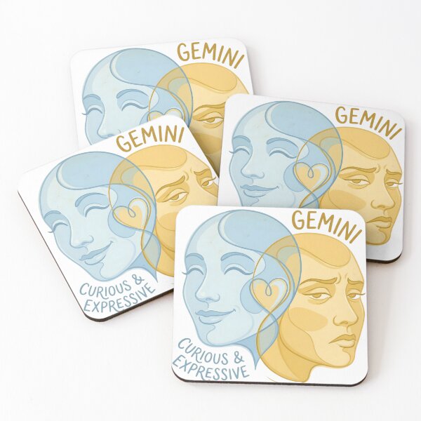 Item preview, Gemini Zodiac Twins | Curious & Expressive Daily Horoscope Design | Astrology Lover Gift for Gemini designed and sold by Bhaskar Digital Art.