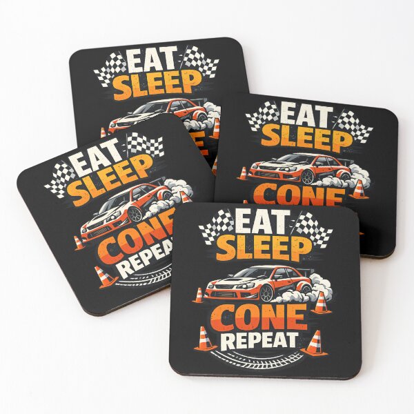 Item preview, Eat Sleep Cone Repeat - Motorsport Drift Car Funny Racing designed and sold by SidTastic .