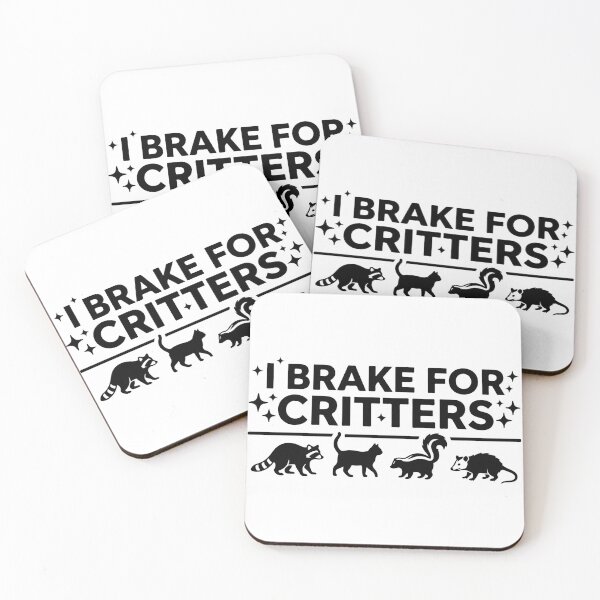 Item preview, I Brake For Critters Funny Bumper Raccoon Opossum designed and sold by raedattia.