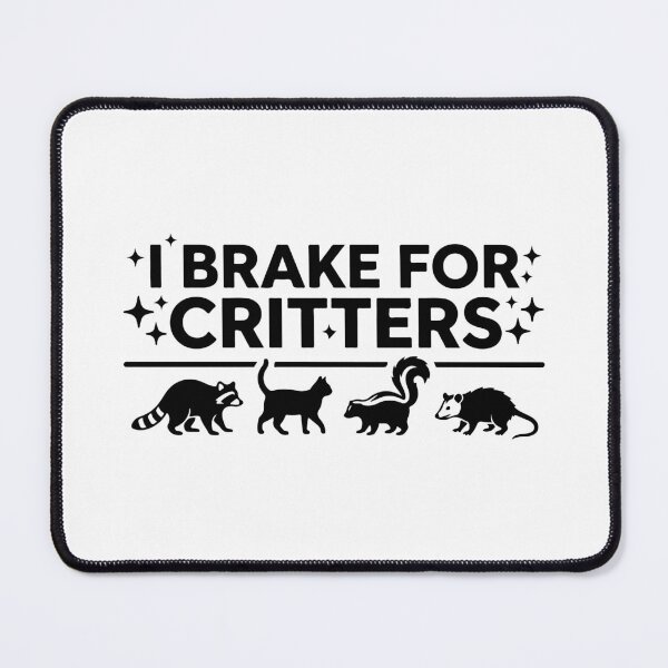 Item preview, I Brake For Critters Funny Bumper Raccoon Opossum designed and sold by raedattia.