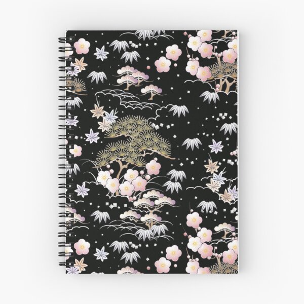 Item preview, Japanese Shochikubai Pine Bamboo Plum Pattern - Luxury Gold and Black Wagara designed and sold by vekotpu.