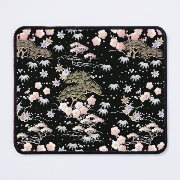Item preview, Japanese Shochikubai Pine Bamboo Plum Pattern - Luxury Gold and Black Wagara designed and sold by vekotpu.