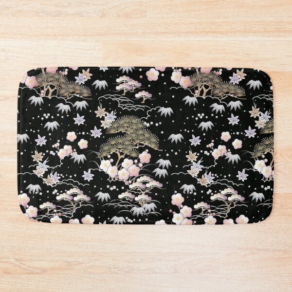 Item preview, Japanese Shochikubai Pine Bamboo Plum Pattern - Luxury Gold and Black Wagara designed and sold by vekotpu.
