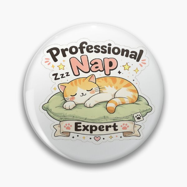 Item preview, Professional Nap Expert Cute Sleeping Cat Sticker designed and sold by graphixlab09.