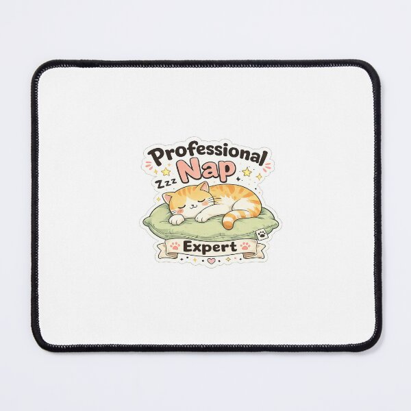 Item preview, Professional Nap Expert Cute Sleeping Cat Sticker designed and sold by graphixlab09.