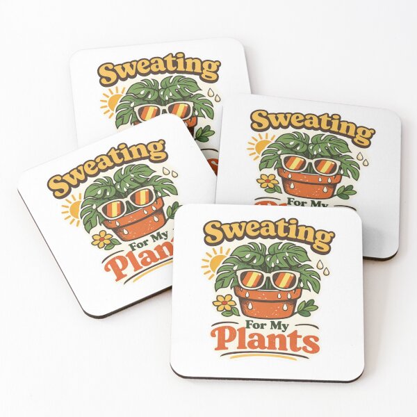 Item preview, Sweating For My Plants – Vintage Monstera Sticker designed and sold by Timeless Junction.