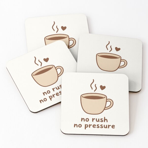 Item preview, No Rush No Pressure – Inspirational Wellness Typography designed and sold by CosmicQuietStudio.
