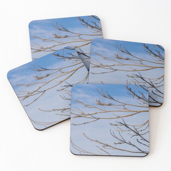 Item preview, Bare Tree Branches Against Blue Sky With Minimal Winter Silhouette And Calm Mood designed and sold by Nmallia.